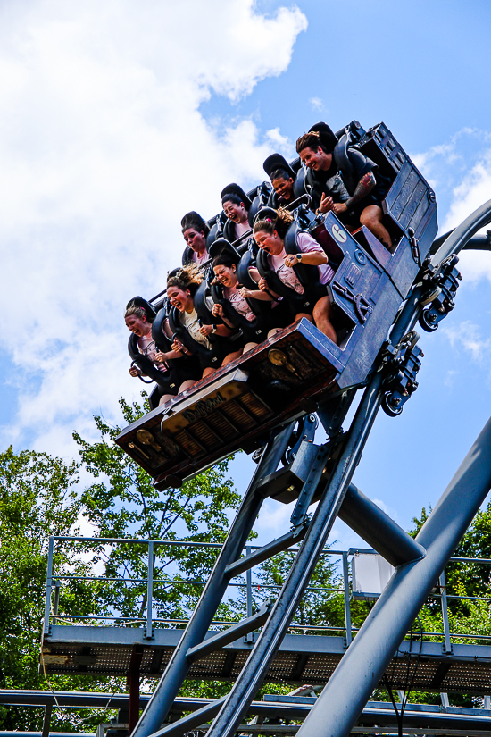 The Mystery Mine roller coaster at Dollywood Theme Park, Pigeon Forge, Tennessee