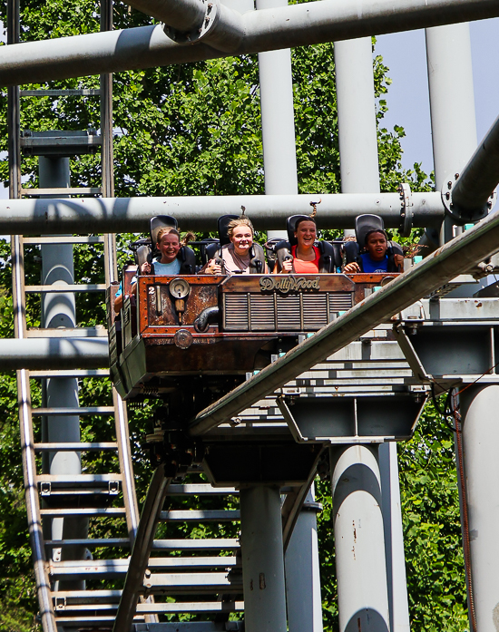 The Mystery Mine roller coaster at Dollywood Theme Park, Pigeon Forge, Tennessee