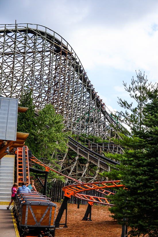 The Thunderhead roller coaster at Dollywood Theme Park, Pigeon Forge, Tennessee