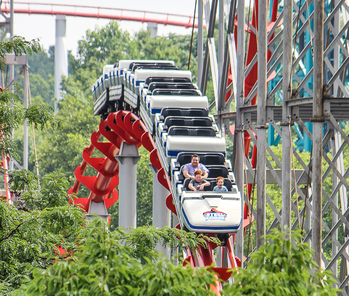 The Steel Force Roller Coaster at Dorney Park, Allentown, Pennsylvania