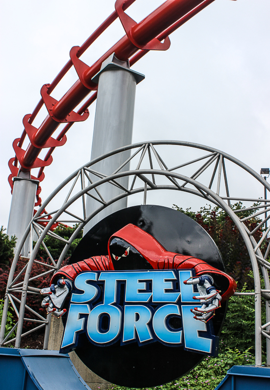The Steel Force Roller Coaster at Dorney Park, Allentown, Pennsylvania