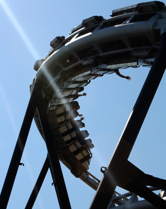 The Silver Bullet Roller Coaster at Frontier City Theme Park, Oklahoma City, Oklahoma