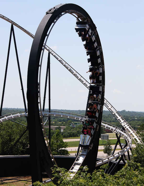 The Silver Bullet Roller Coaster at Frontier City Theme Park, Oklahoma City, Oklahoma