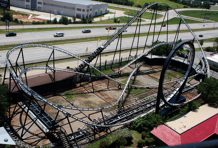 The Silver Bullet Roller Coaster at Frontier City Theme Park, Oklahoma City, Oklahoma