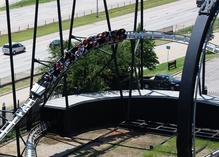 The Silver Bullet Roller Coaster at Frontier City Theme Park, Oklahoma City, Oklahoma