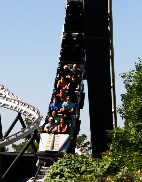 The Silver Bullet Roller Coaster at Frontier City Theme Park, Oklahoma City, Oklahoma