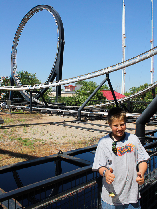 The Silver Bullet Roller Coaster at Frontier City Theme Park, Oklahoma City, Oklahoma