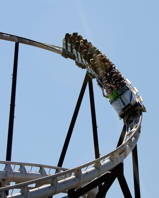 The Silver Bullet Roller Coaster at Frontier City Theme Park, Oklahoma City, Oklahoma