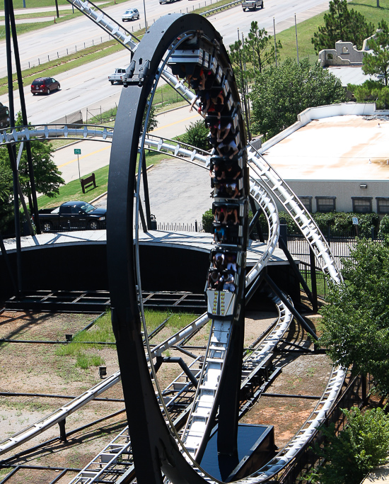 The Silver Bullet Roller Coaster at Frontier City Theme Park, Oklahoma City, Oklahoma