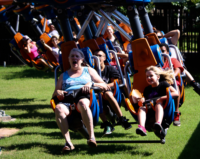 The Silver Bullet Roller Coaster at Frontier City Theme Park, Oklahoma City, Oklahoma