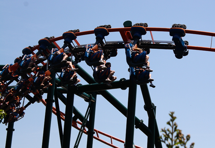 The Silver Bullet Roller Coaster at Frontier City Theme Park, Oklahoma City, Oklahoma