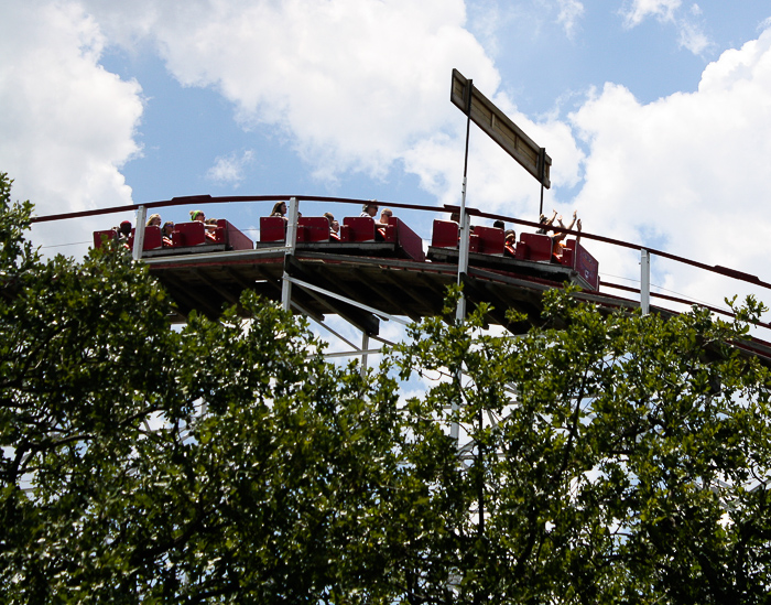 The Wildcat Roller Coaster at Frontier City Theme Park, Oklahoma City, Oklahoma