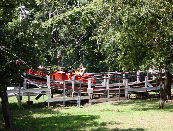 The Wildcat Roller Coaster at Frontier City Theme Park, Oklahoma City, Oklahoma