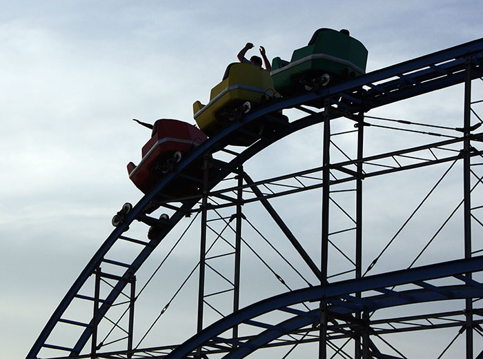 The Screaming Eagle Rollercoaster at Dixieland Amusement Park, Fayetteville, Georgia