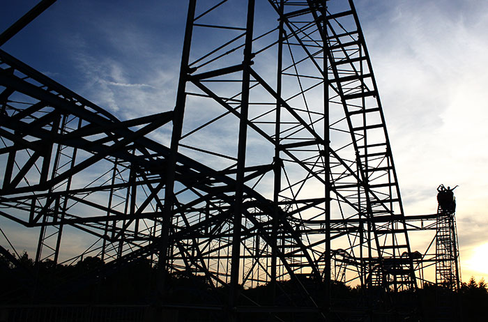 The Screaming Eagle Rollercoaster at Dixieland Amusement Park, Fayetteville, Georgia