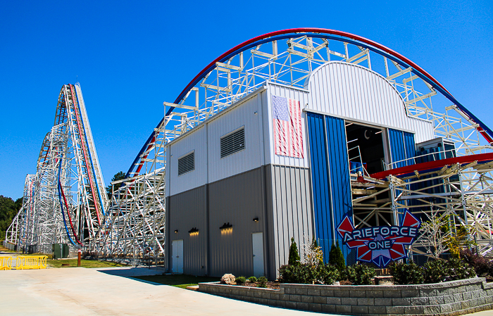 The ArieForce One roller coaster at Fun Spot America Atlanta in Fayetteville, GA