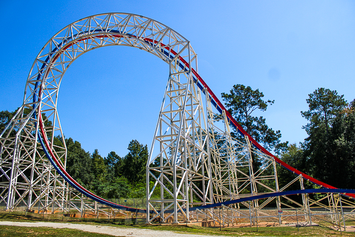 The ArieForce  One roller coaster at  Fun Spot America Atlanta in Fayetteville, GA