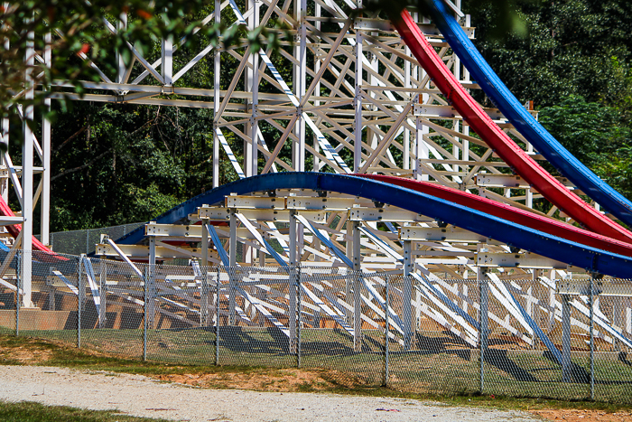 The ArieForce One roller coaster at Fun Spot America Atlanta in Fayetteville, GA