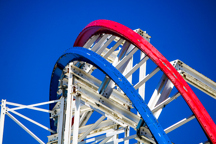 The ArieForce One roller coaster at Fun Spot America Atlanta in Fayetteville, GA