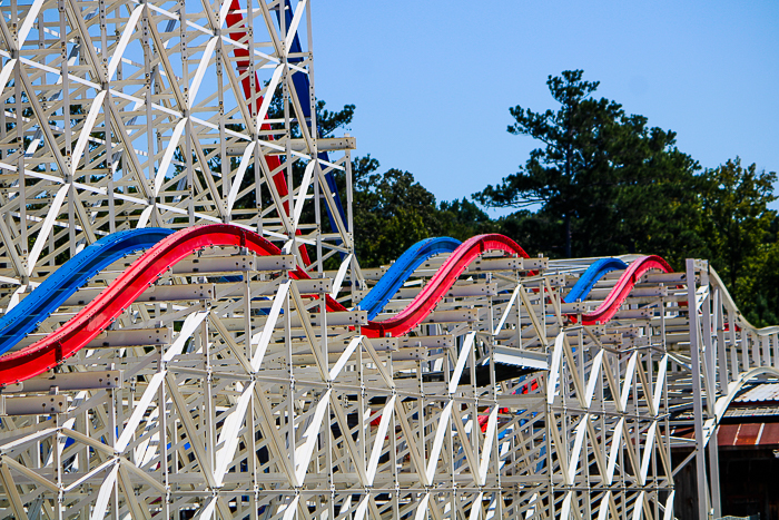 The ArieForce One roller coaster at Fun Spot America Atlanta in Fayetteville, GA