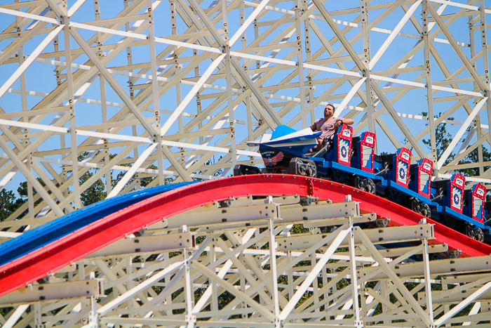 The ArieForce One roller coaster at Fun Spot America Atlanta in Fayetteville, GA