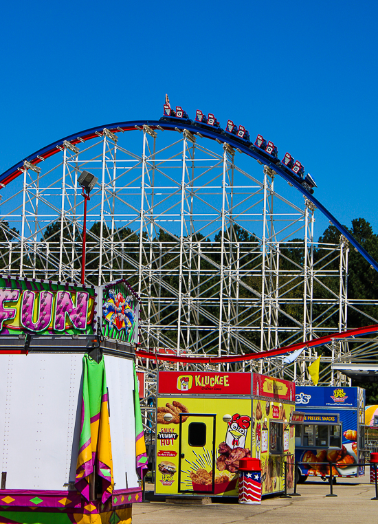 The ArieForce One roller coaster at Fun Spot America Atlanta in Fayetteville, GA