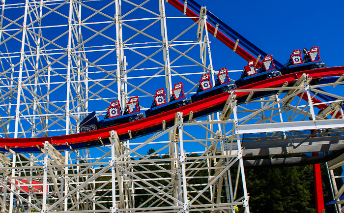 The ArieForce One roller coaster at Fun Spot America Atlanta in Fayetteville, GA