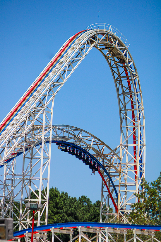 The ArieForce One roller coaster at Fun Spot America Atlanta in Fayetteville, GA