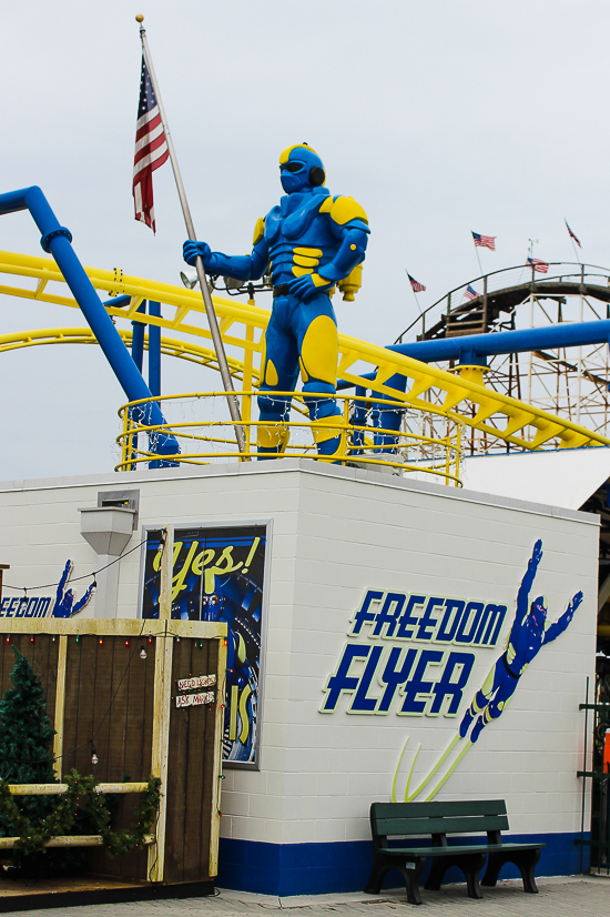 The Freedom Flyer family inverted roller coaster at Fun Spot America Orlando, Florida