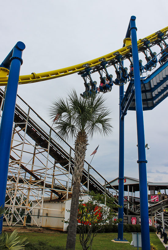 The Freedom Flyer family inverted roller coaster at Fun Spot America Orlando, Florida