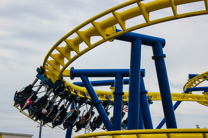 The Freedom Flyer family inverted roller coaster at Fun Spot America Orlando, Florida