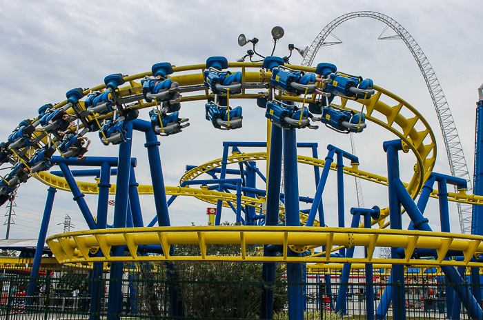 The Freedom Flyer family inverted roller coaster at Fun Spot America Orlando, Florida