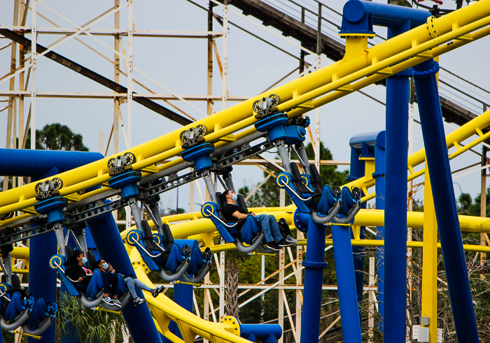 The Freedom Flyer family inverted roller coaster at Fun Spot America Orlando, Florida