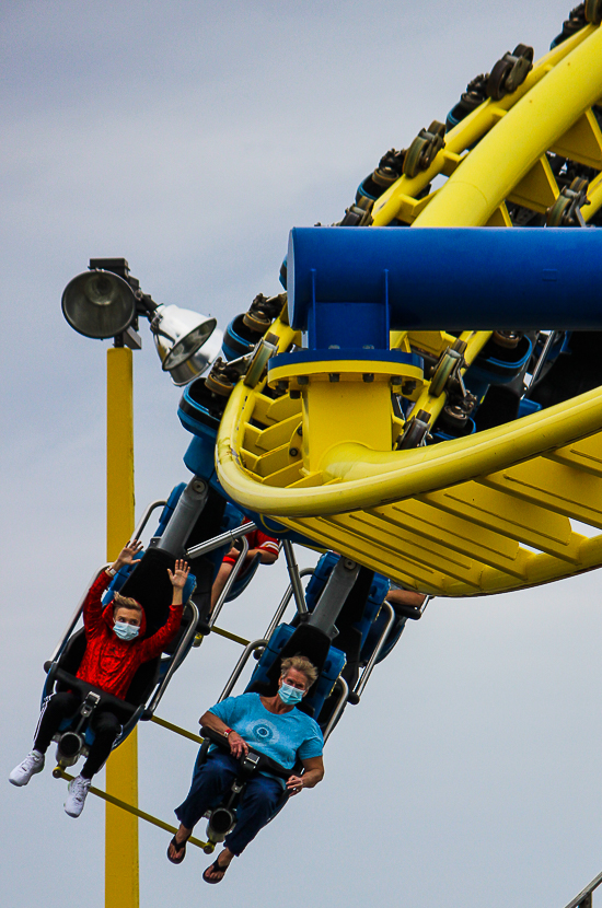 The Freedom Flyer family inverted roller coaster at Fun Spot America Orlando, Florida