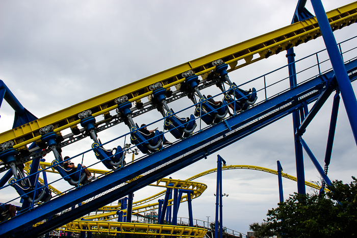 The Freedom Flyer family inverted roller coaster at Fun Spot America Orlando, Florida