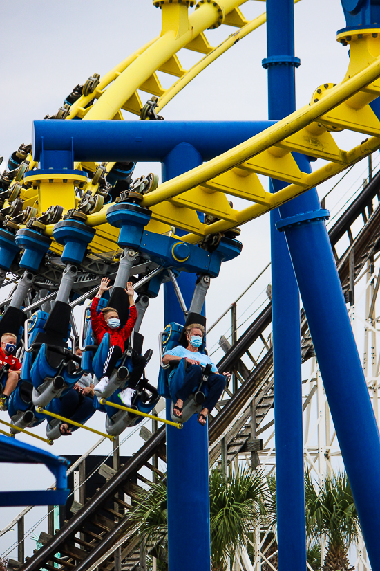 The Freedom Flyer family inverted roller coaster at Fun Spot America Orlando, Florida