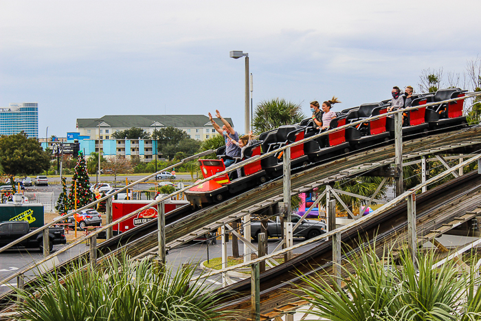 The White Lightnin rollercoaster at Fun Spot America Orlando, Florida