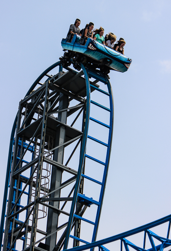 The Iron Shark Roller Coaster at Galveston Island Historic Pleasure Pier, Galveston, Texas