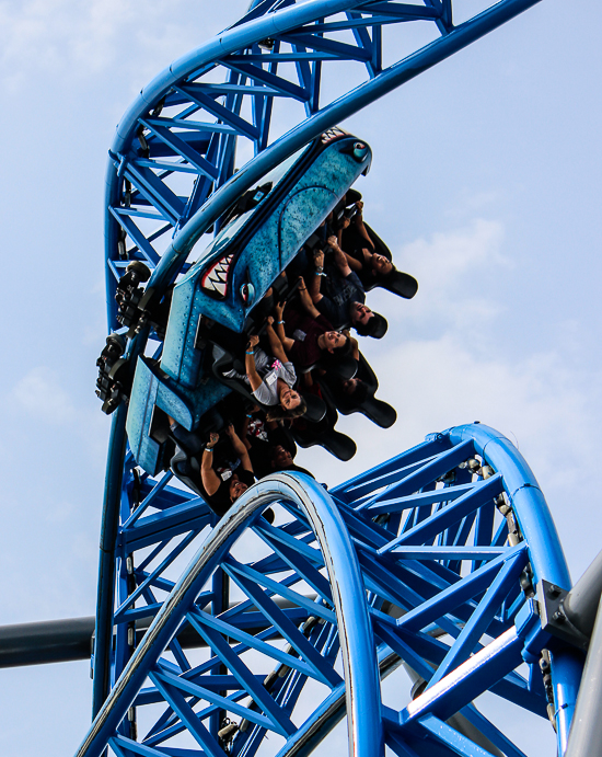 The Iron Shark Roller Coaster at Galveston Island Historic Pleasure Pier, Galveston, Texas