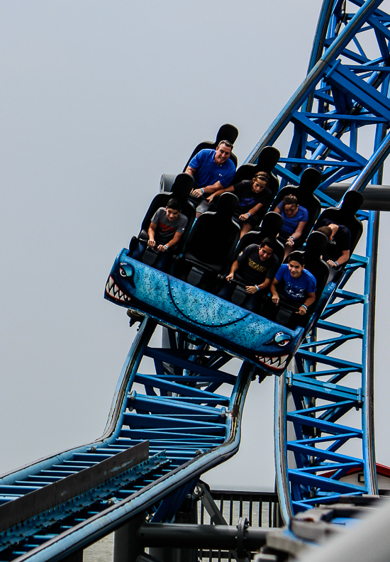 The Iron Shark Roller Coaster at Galveston Island Historic Pleasure Pier, Galveston, Texas