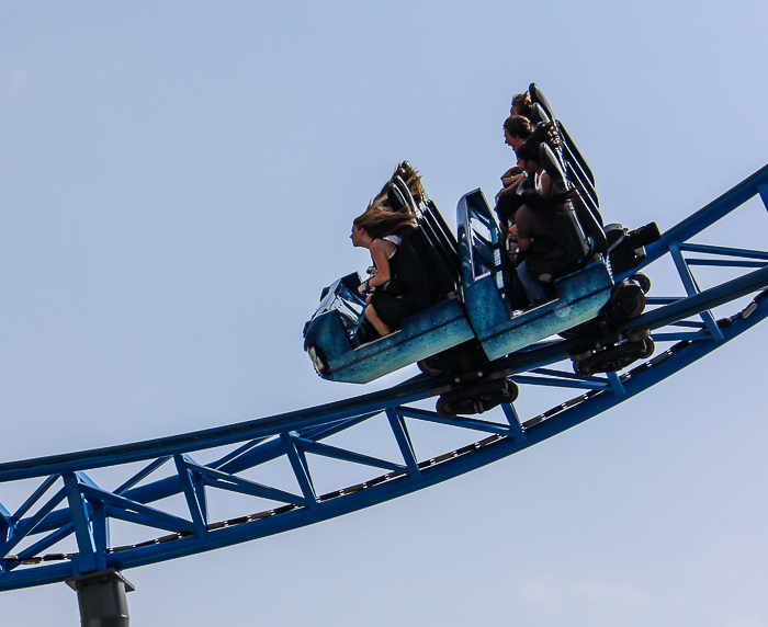 The Iron Shark Roller Coaster at Galveston Island Historic Pleasure Pier, Galveston, Texas