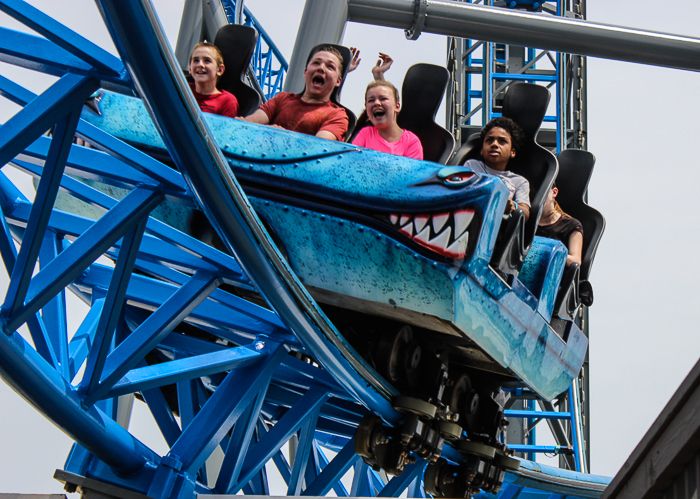 The Iron Shark Roller Coaster at Galveston Island Historic Pleasure Pier, Galveston, Texas