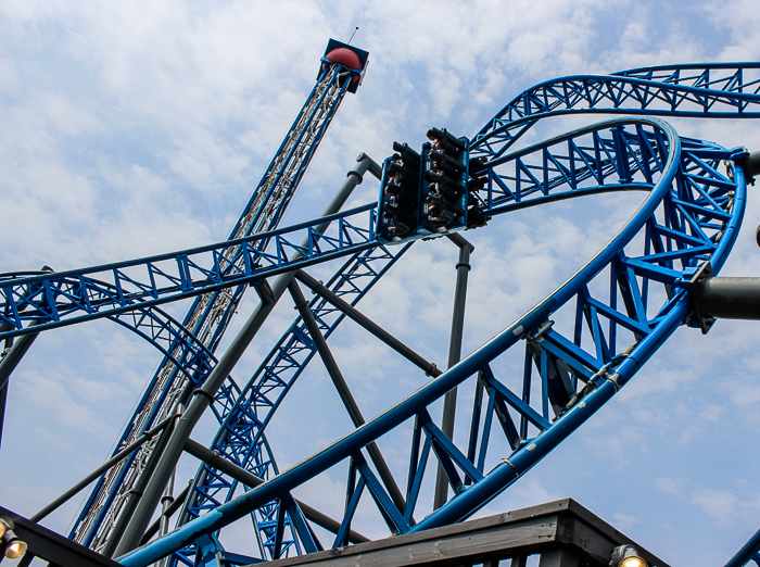 The Iron Shark Roller Coaster at Galveston Island Historic Pleasure Pier, Galveston, Texas