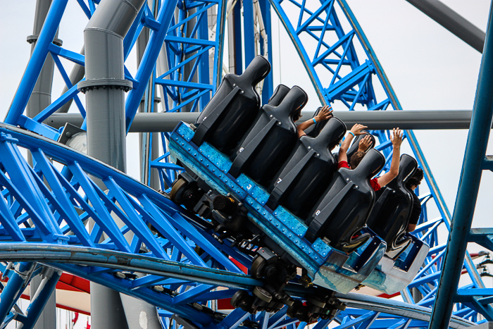 The Iron Shark Roller Coaster at Galveston Island Historic Pleasure Pier, Galveston, Texas