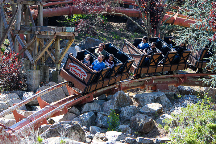 The  Quicksilver Express roller coaster at Gilroy Gardens, Gilroy, California