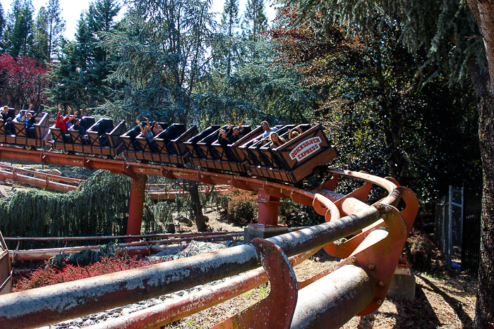 The Quicksilver Express Roller Coaster at Gilroy Gardens, Gilroy, California