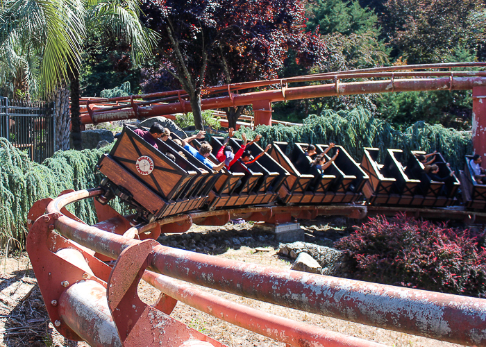 The Quicksilver Express roller coaster at Gilroy Gardens, Gilroy, California