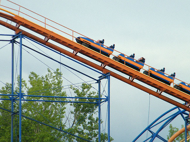 The Steamin Demon Roller Coaster At The Great Escape, Lake George, New York