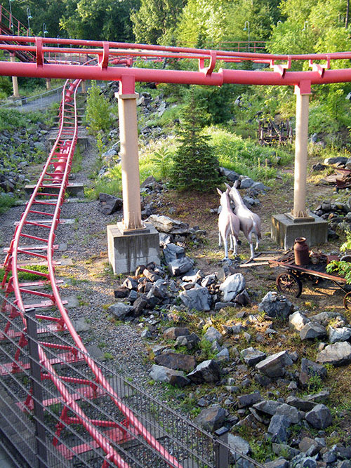 The Canyon Blaster Roller Coaster At The Great Escape, Lake George, New York