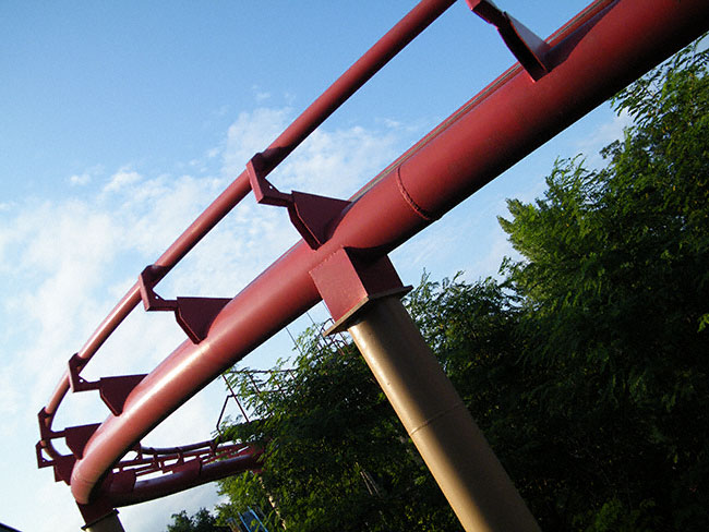 The Canyon Blaster Roller Coaster At The Great Escape, Lake George, New York